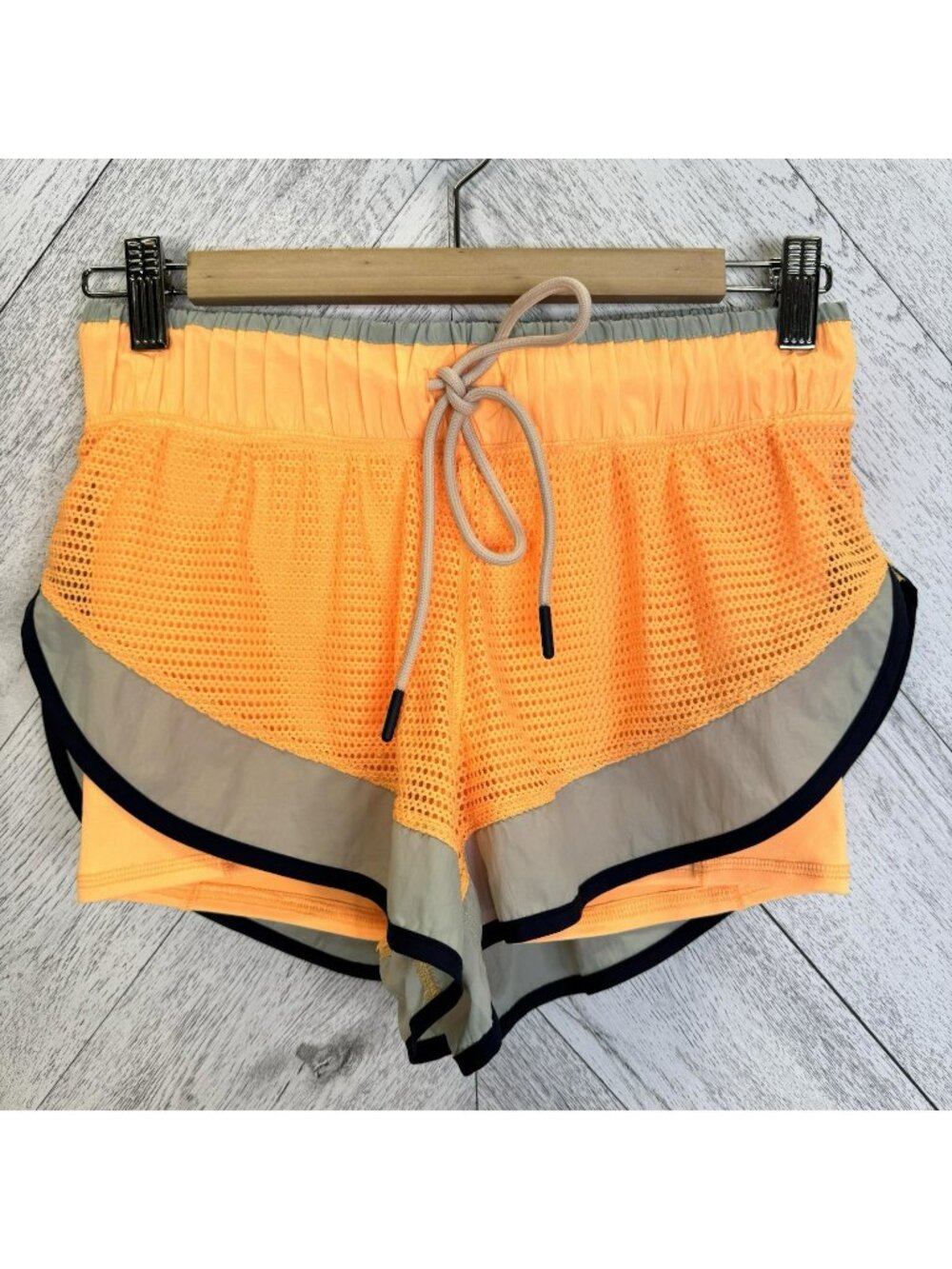 Free People Movement Shorts Run for the Hills Womens XS Orange FP Double Layered